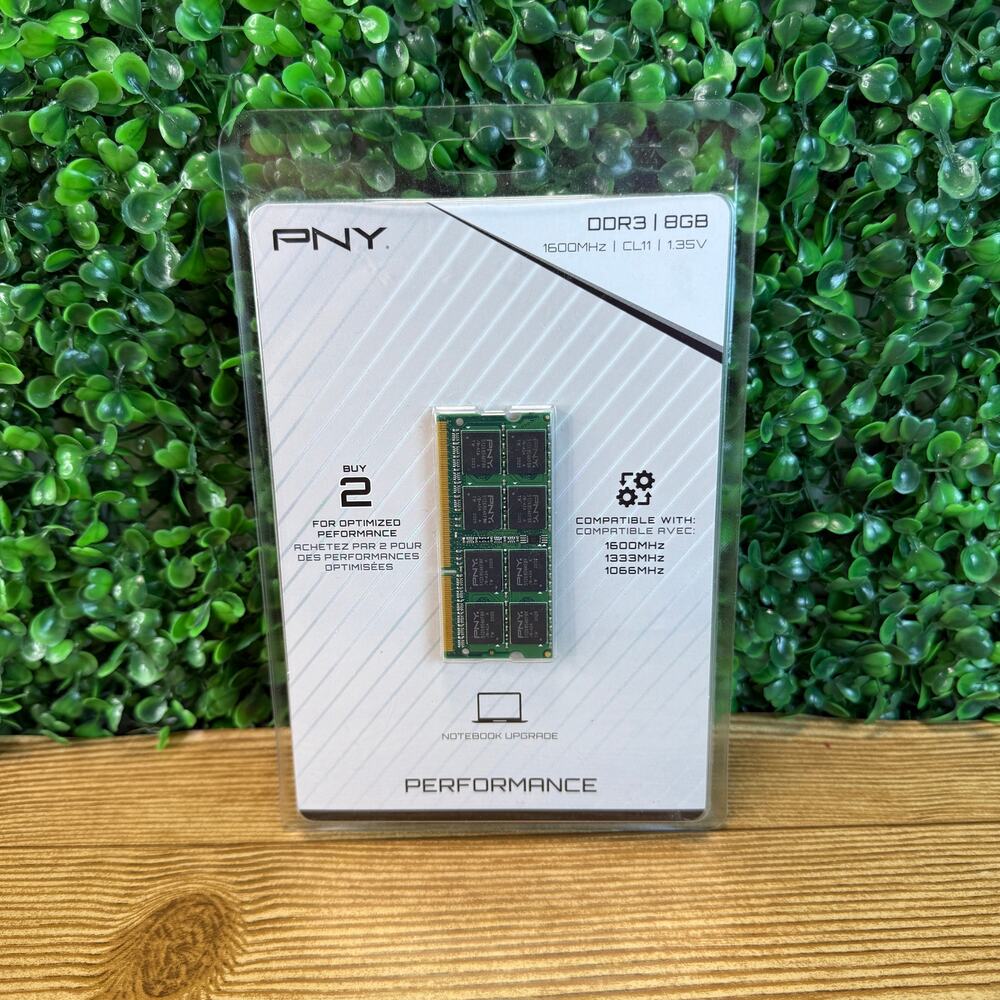 Sealed PNY DDR3 8GB 1600MHz Notebook Upgrade Memory 1333MHz 1066MHz